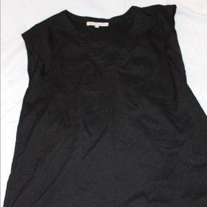 Black V-neck top